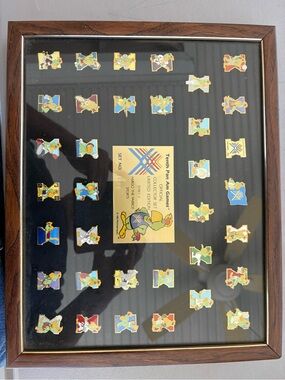 Tenth Pan Am Games Framed Collector Pin Set - Multicolor